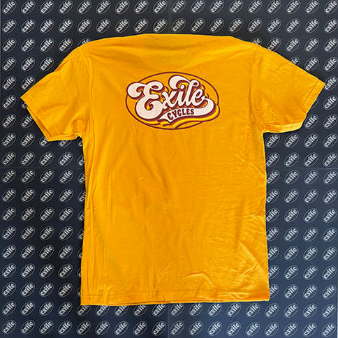 Retro logo T-shirt, Natural or Gold