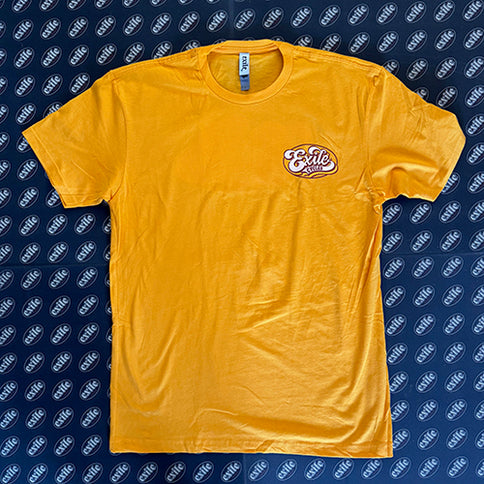 Retro logo T-shirt, Natural or Gold