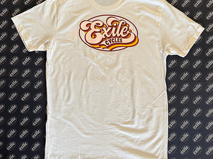 Retro logo T-shirt, Natural or Gold