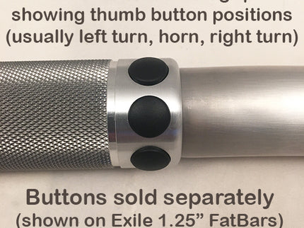Billet Knurled Grips with optional button-mounting holes