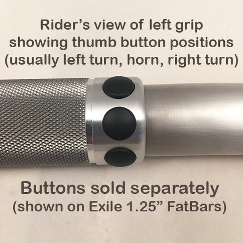 Billet Knurled Grips with optional button-mounting holes
