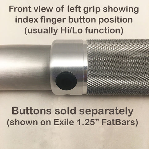 Billet Knurled Grips with optional button-mounting holes