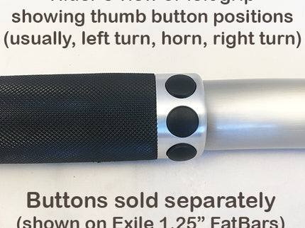 Rubber Insert Grips with optional button-mounting holes