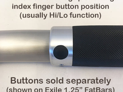Rubber Insert Grips with optional button-mounting holes