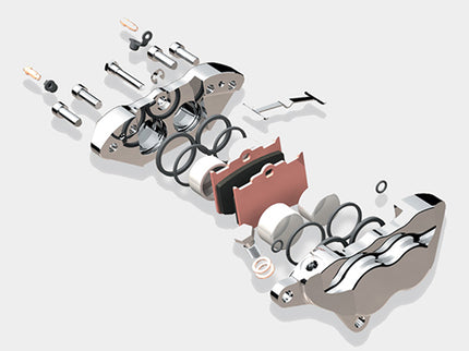 4-piston bolt-on brake caliper NO LOGO