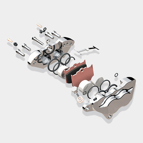 4-piston bolt-on brake caliper NO LOGO